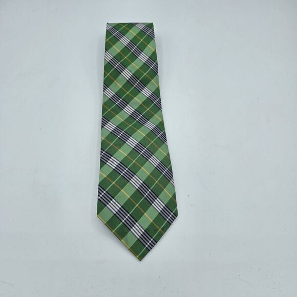 Mens Necktie Ralph Lauren Made in Italy Silk Green Geometric 58 X 3 In Vintage - Picture 2 of 7